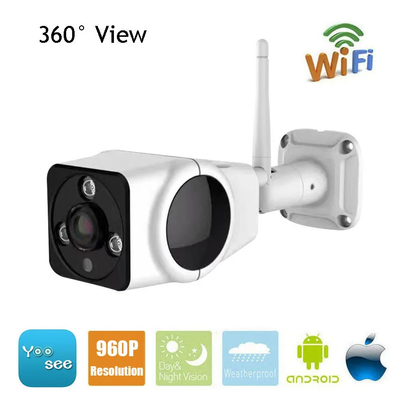 Панорамная камера Wifi наружная 2MP 360 градусов Водонепроницаемая ИК ночного