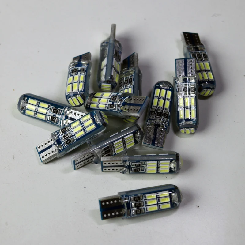 100 шт./лот T10 16SMD синяя доска 3 светоизлучающая поверхность W5W 3014 Светодиодная