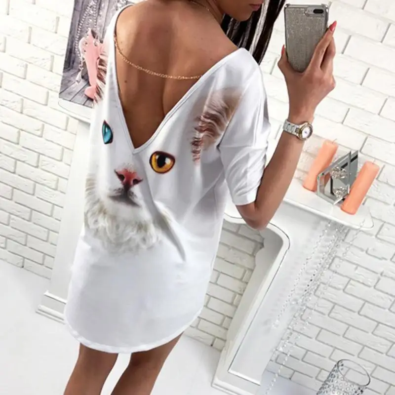 Длинные Стильные футболки с бабочкой женские топы короткими рукавами|t shirt