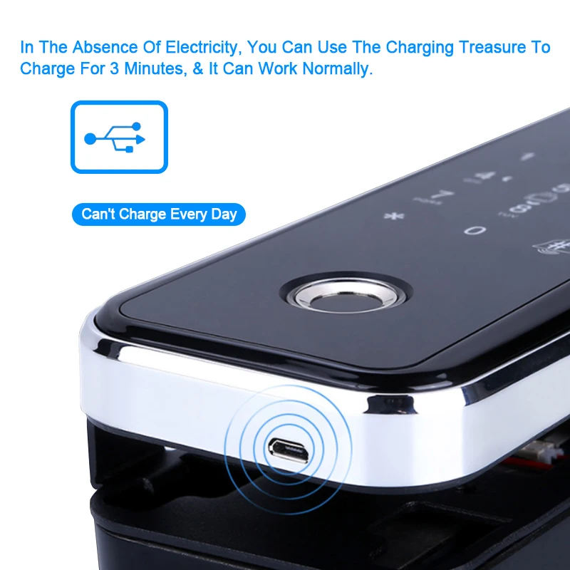 Digital Door Lock Glass Door Lock Electric With Touch Fingerprint Keypad Smart Card Remote Control Office Home electronic Lock  