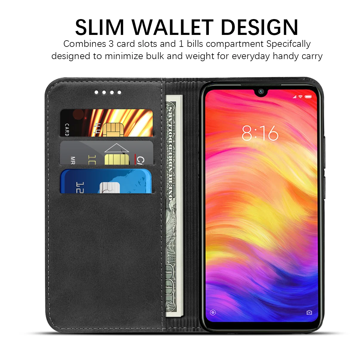Для Xiao mi Red Note 7 флип чехол для телефона с держателем карт Xiaomi x 3/Red 6 Pro из