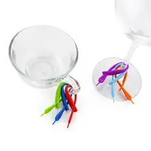 12 шт./компл. различной формы, силиконовые вино Стекло бутылки пить метка на чашку праздничные ярлыки чашки определить этикетки разные цвета чашки распознаватель