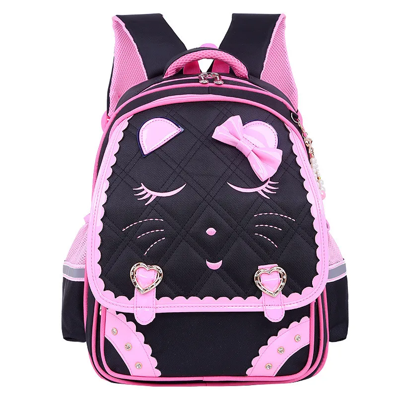 

Fashion Sweet Cat Girl 'S School Bags Waterproof Cartoon Pattern Kid Backpack Schoolbag Children School Backpack Girl Book Bag