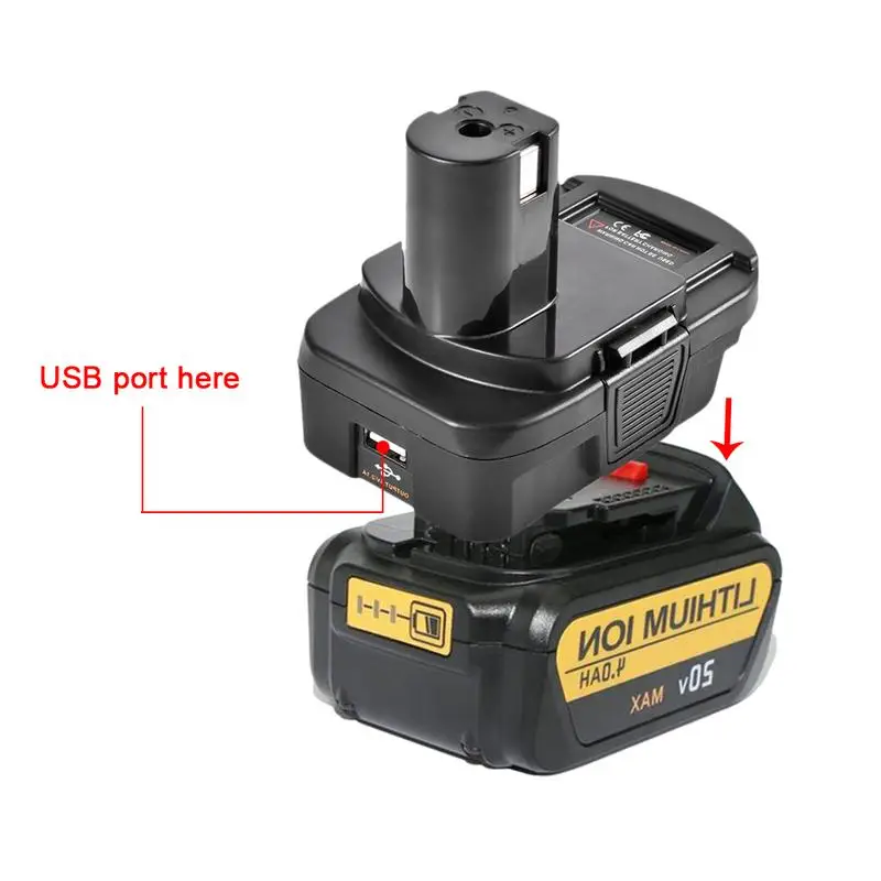 Адаптер для аккумулятора Dm18Rl Milwaukee 18 в/20 в переходник с литиевым и никелевым