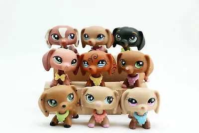 

9 Lot Cartoon Animals Dachshund Dog Toy With Accessories Christmas Gifts