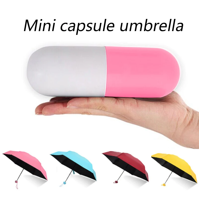 

Capsule Mini Umbrella Rain Pocket Umbrella Anti-UV Protection Umbrellas Windproof Folding Umbrellas For Women Children