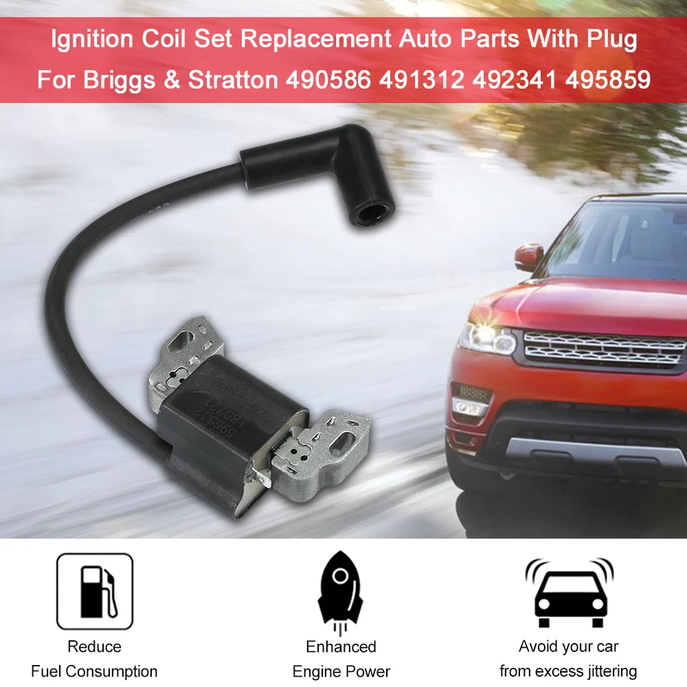Ignition Coil Set Replacement Auto Parts With Plug For Briggs &amp Stratton 490586 491312 492341 495859 Car Styling | Автомобили и