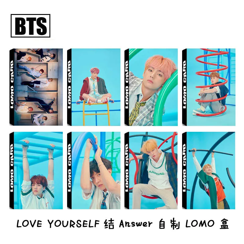 

30Pcs/set Fashion HD BTS photo Cards LOVE YOURSELF Answer Album KPOP PVC Transparent Photo Card Self Made LOMO HD New arrivals