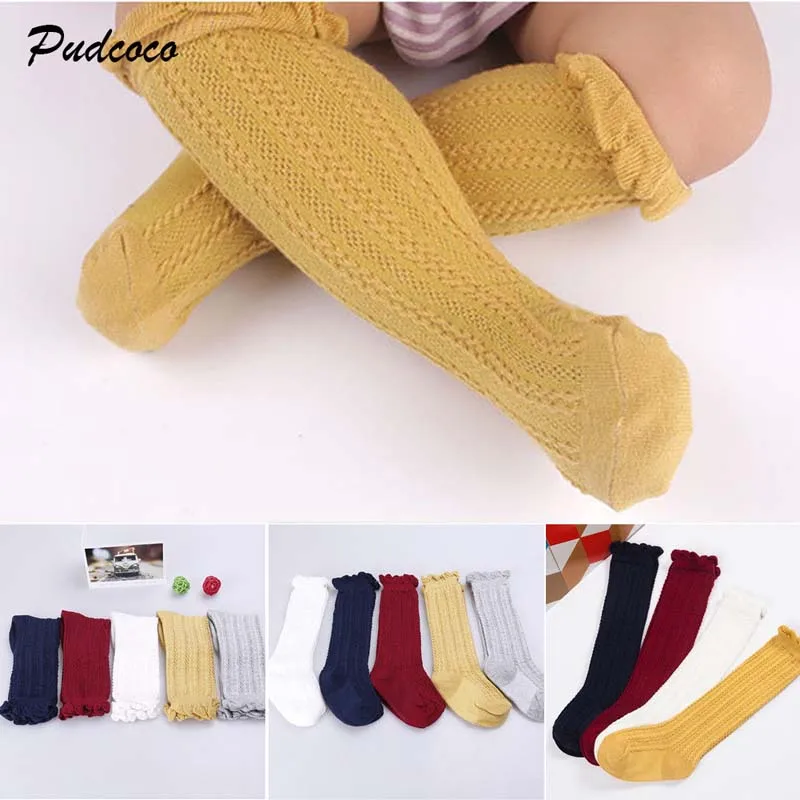 

2019 Brand Baby Kids Toddlers Girls Knee High Stocking Tights Cute New Leg Warmer Stockings For Age 0-3 Years