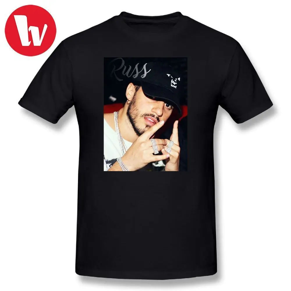 Russ Cap T-Shirt Men 3d Star Print Music Tee Shirt Male Cotton T Shirt Summer Funny T-Shirts Men's Short Sleeve Casual T Shirts