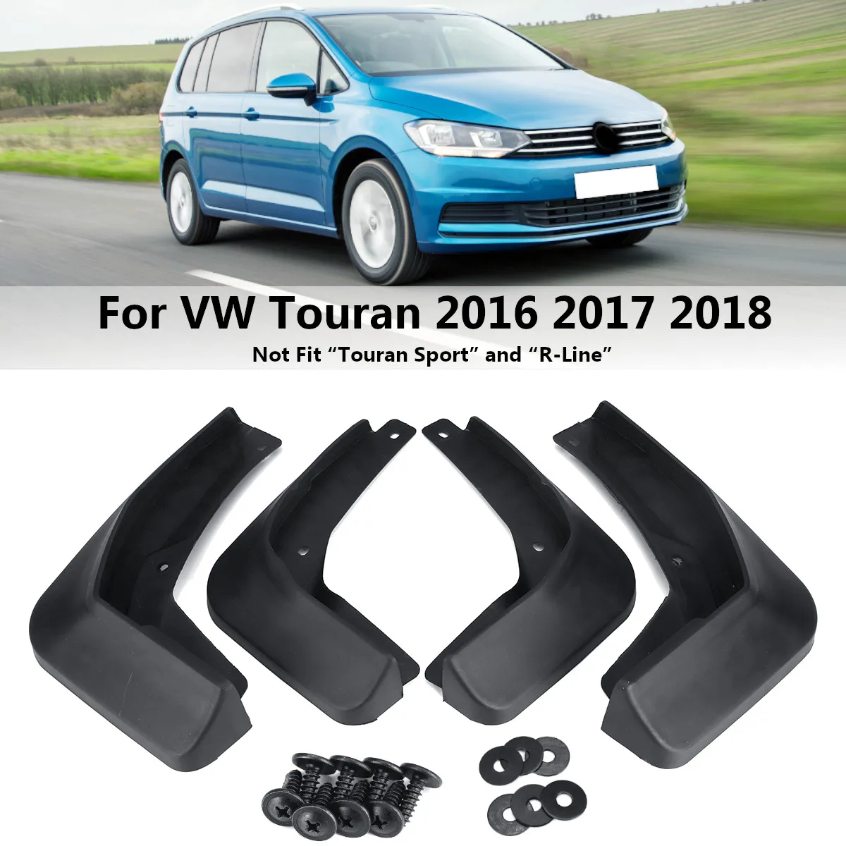 4x автомобиля спереди и сзади Брызговики арок ДЛЯ VW Touran брызговики