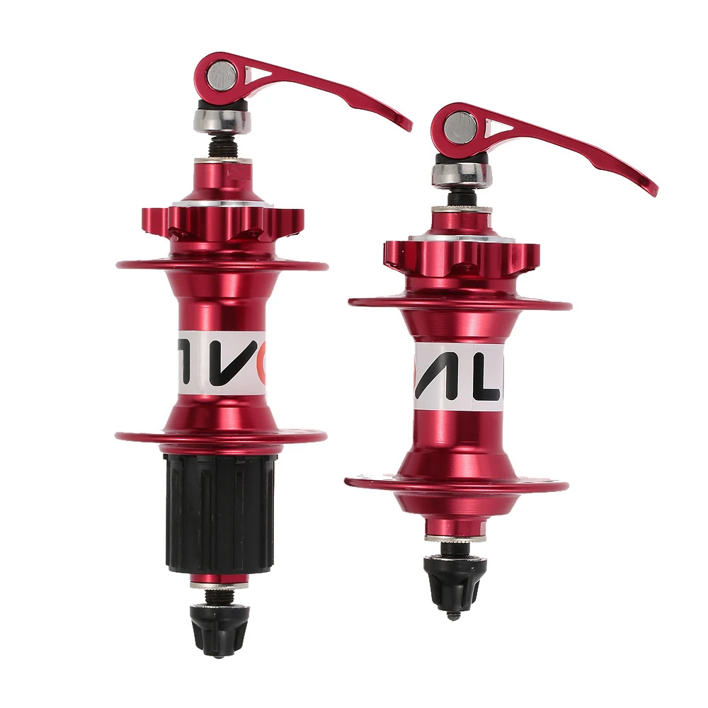 

Lixada Bike Disc Brake MTB Casette Bearing Hub 32H Front Rear Hub Set with Quick Release Lever Skewers Axle Red/Black