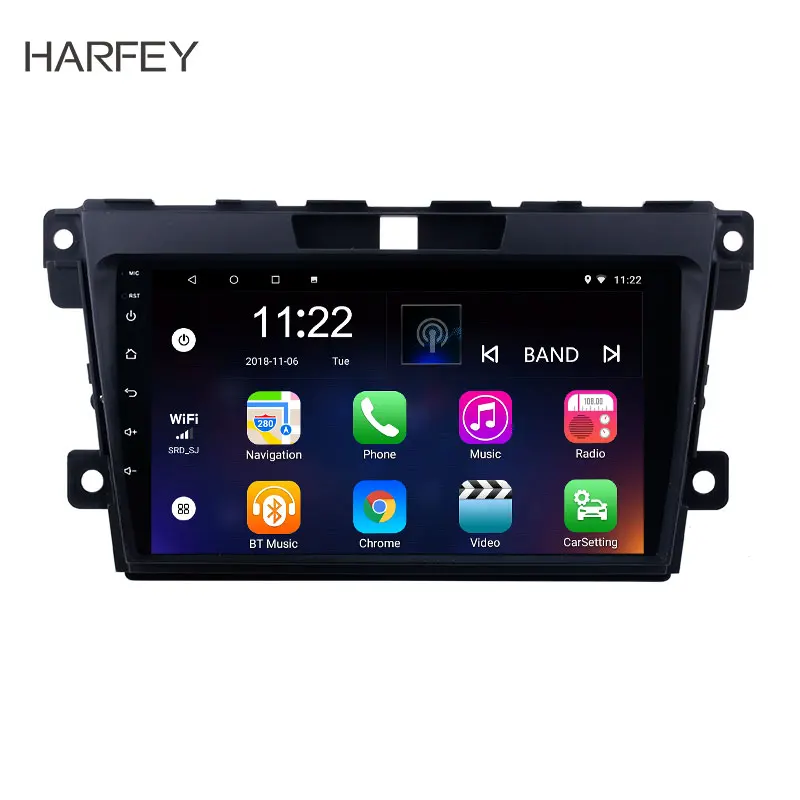 Автомобильный мультимедийный плеер Harfey Android 9 0 GPS навигация 2 Din дюймов для MAZDA 2007