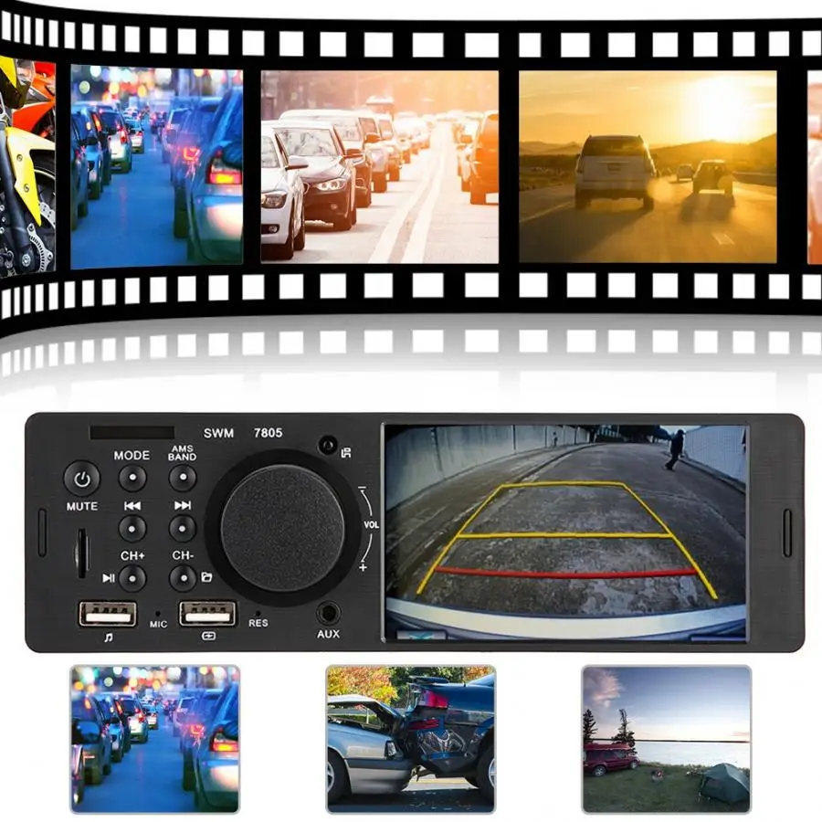 

4.1 Inch Large Screen Car Stereo MP5 Music Video Player FM Radio Reverse Image USB Charger Car MP4 MP5 automobiles