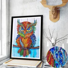 Алмазная картина в виде животного Huacan, специальная форма, стразы, вышивка бисером, сова, Алмазная мозаика, распродажа, набор для рукоделия, домашний декор, 40x30 см