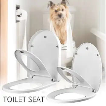 

1Pcs U Type V Type Replacement Universal Toilet Seat Lid Cover Set Square Round Bathroom White Thicken 2Types Antibacterial