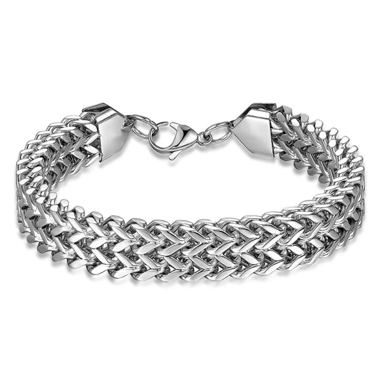 Мужской браслет серебряного цвета из нержавеющей стали и мужской аксессуар в стиле хип-хоп вечерние ювелирные изделия в стиле рок