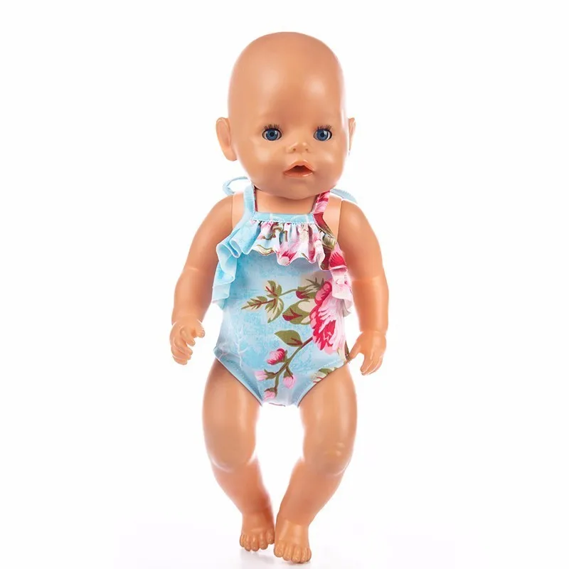 Кукла Одежда для новорожденных Fit 18 дюймов 43 см розовый точка сафлора клетчатый