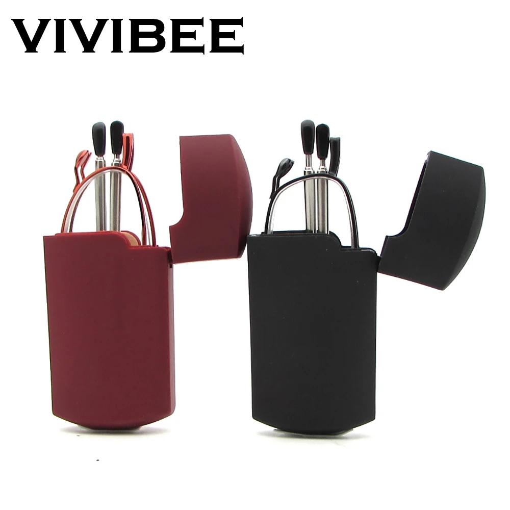 

VIVIBEE Mini Size Fold Men Square Reading Glasses 150 Titanium Metal Rectangular Frame Folding Small Women +2 +1.5 Glasses