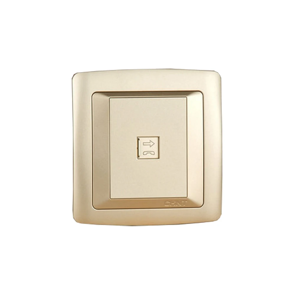 

CHINT NEW2K Telephone Socket Light Champagne Gold Dual Computer Socket Dual Telephone Jacks TV Telephone Socket Hot Sale