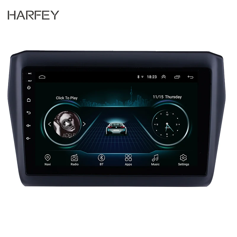 Bluetooth радиоприемник Harfey сенсорный экран 9 дюймов Android 2017 для SUZUKI Swift 2019 с GPS FM авто