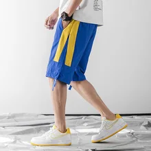 Летние Новые шорты мужские модные популярные цветные прямые повседневные шорты мужские уличные тренды дикие хип хоп свободные пляжные штаны M-5XL