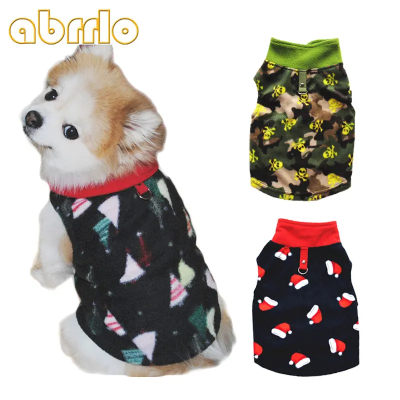 

Abrrlo Christmas Dog Clothes Pet Puppy Autumn Winter Vest Skull Harness Traction Buckle Apparel For Large Dogs XS S M L XL 3XL
