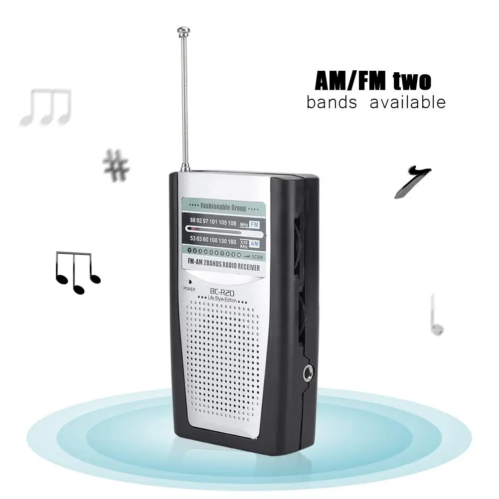 Мини Портативный AM/FM радио Динамик Приемник с телескопической антенной более