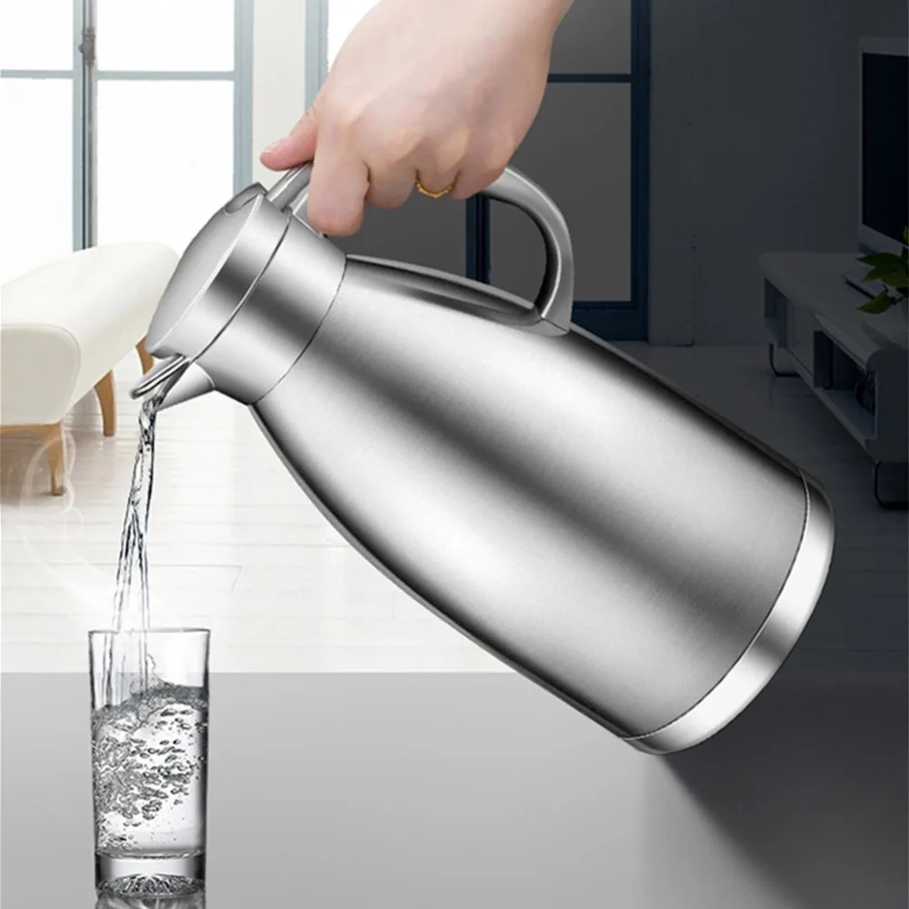 

60/78 Oz thermal pot Stainless steel Double walled Vacuum thermos 12 Hour heat retention Vacuum flask coffee tea water pot