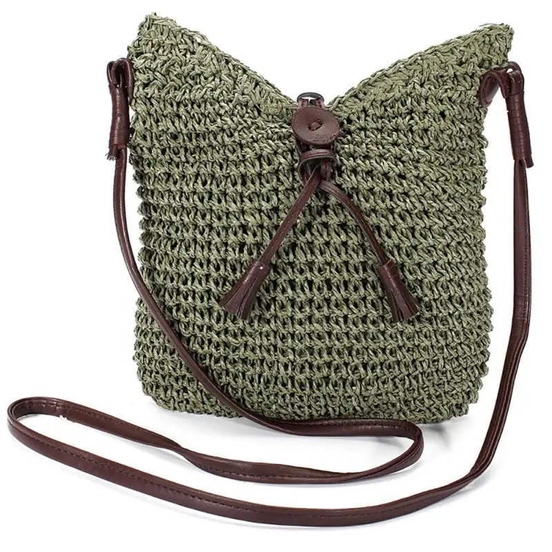 حقائب مصنوعة من القماش الكتف القش الصيف من النساء النسيج Crossbody أكياس قماش الجوت الشاطئ سفر حقيبة حقائب مصنوعة من القماش الكتف القش الصيف من النساء النسيج Crossbody أكياس قماش الجوت الشاطئ سفر حقيبة