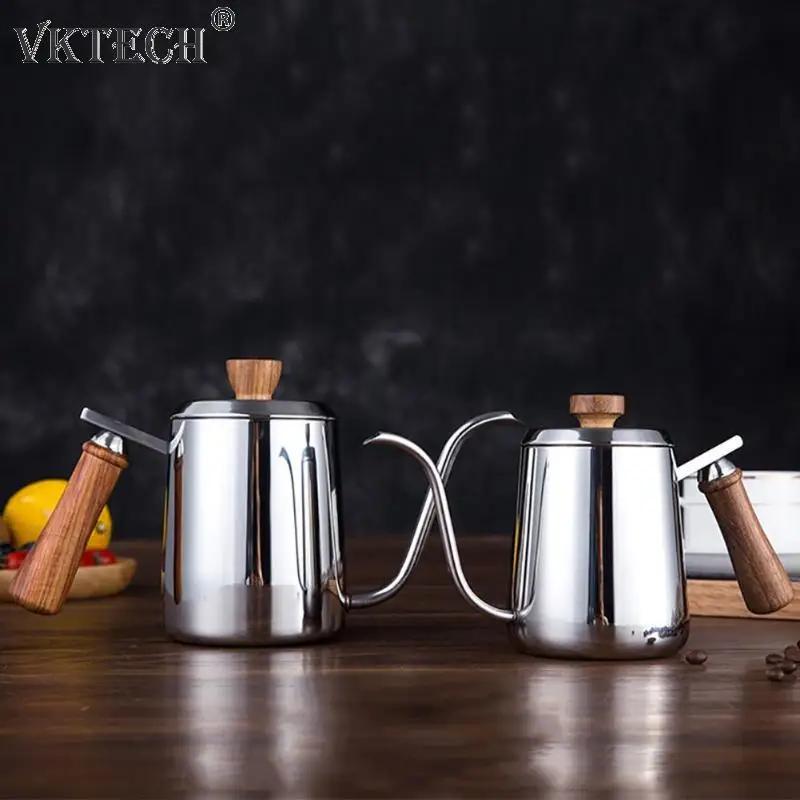 350/600ML Coffee Pot Stainless Steel Gooseneck Long Narrow Spout Wooden Handle Coffee Pots Teapot Coffeeware 350/600ML Coffee Pot Stainless Steel Gooseneck Long Narrow Spout Wooden Handle Coffee Pots Teapot Coffeeware