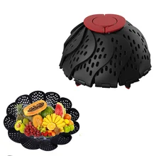Выдвижной Складной Пароварка лотоса Многофункциональный фруктовая чаша фильтр для слива воды чаша портативная фруктовая чаша