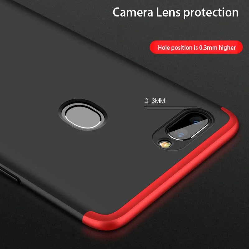 OPPO Real Me 2 1 Case 360 Degree Full Protective case Protection Back Hard Cover For Realme A3S A5 India+Glass Film | Мобильные