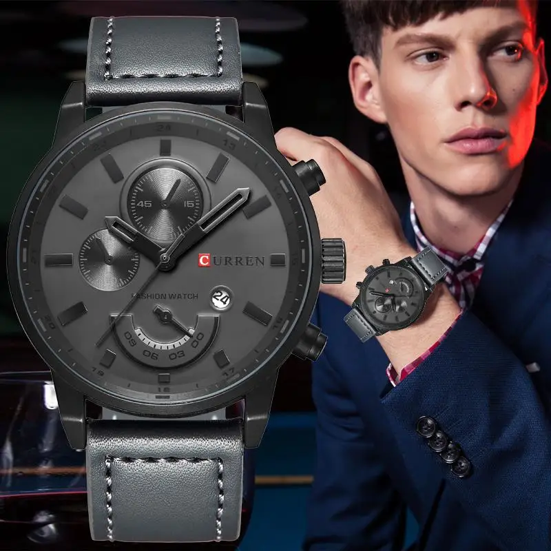 Skup Top marka luksusowe zegarki sportowe męskie moda zegarek kwarcowy na co dzień mężczyźni wojskowy Wrist Watch mężczyzna zegar Relogio CURREN 8217