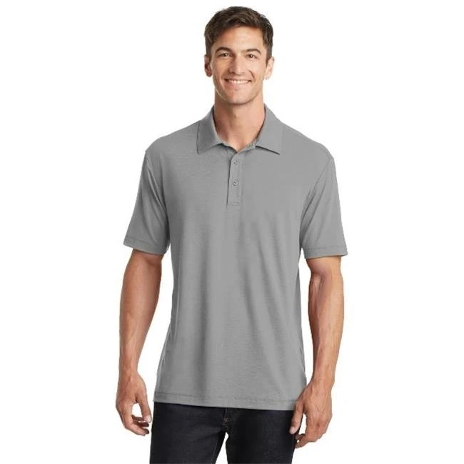 Port Authority K568 Cotton Touch Performance Polo Frost Grey - Large |