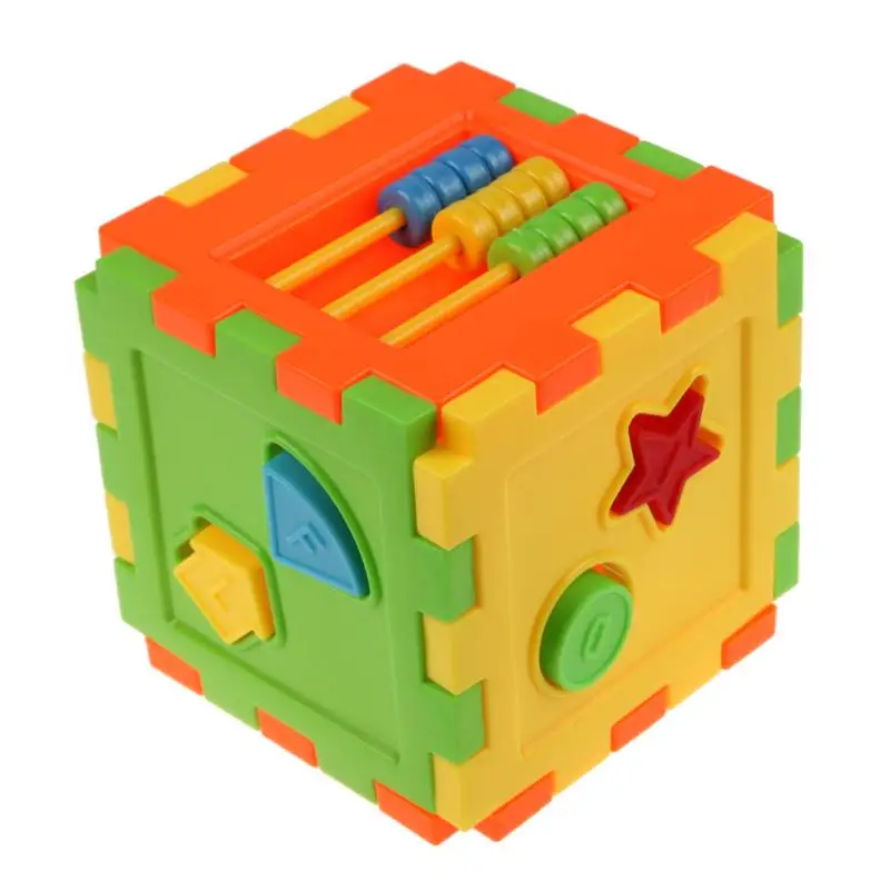 Детский куб кирпичи геометрические соответствующие блоки игрушки красочные детские блоки игрушки пластиковые детские строительные блоки