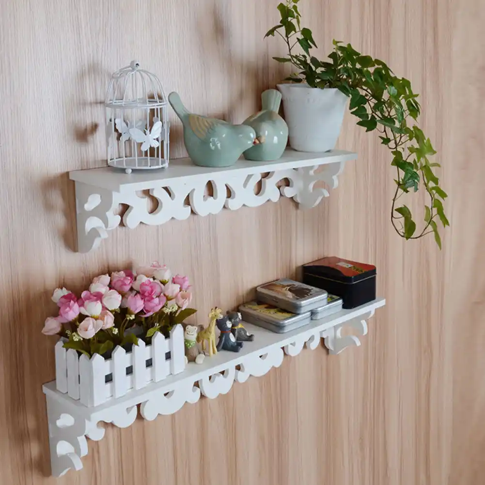 Floating Drawer Shelf Concealed Storage White Bookshelf 60 10 5
