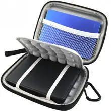 Из искусственной кожи для жесткого диска с противоударный жесткий диск сумка чехол для 2,5 дюймов цифровая 1 ТБ 2 ТБ USB 3,0 внешний EVA черный питания для жесткого диска