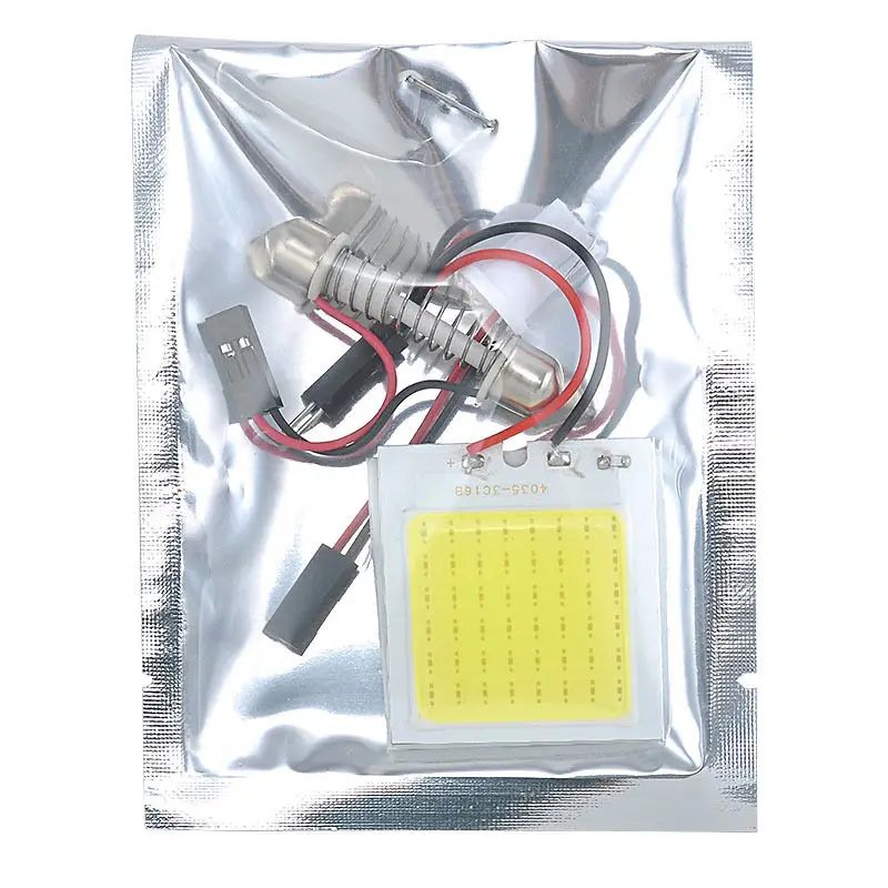 Светодиодный Фонари на крышу автомобиля COB 48SMD T10 12 В 4 Вт автомобильный купольный