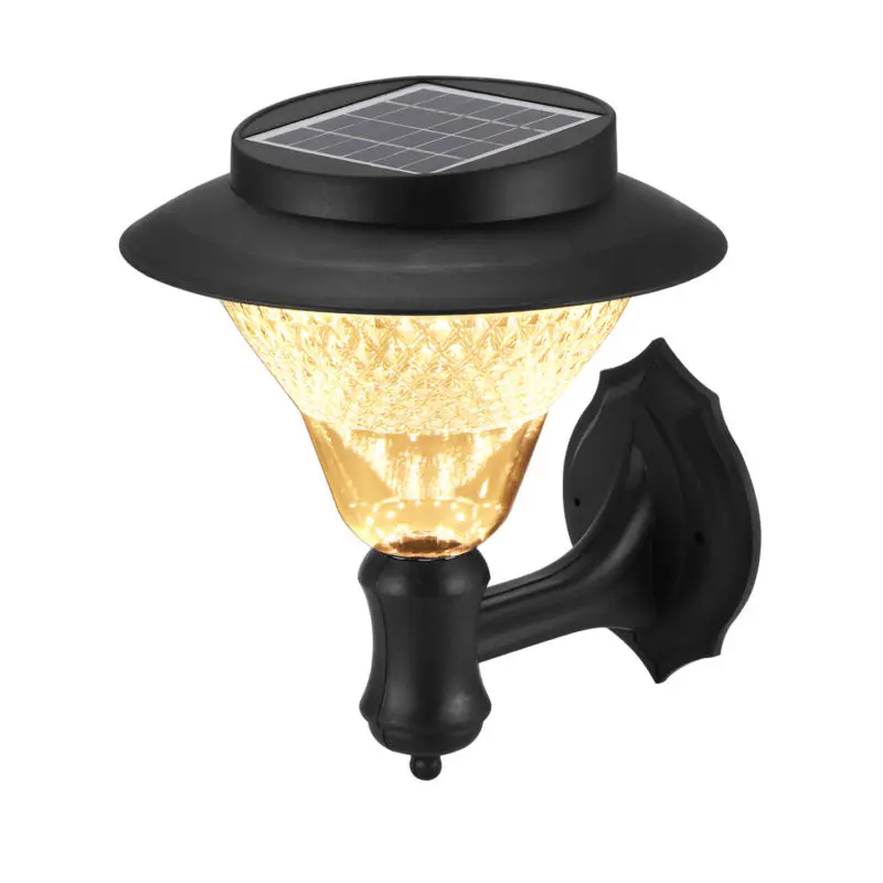 

1* Wall LED Solar Powered Light 8LEDs Outdoor Solar Powered Light Path Yard Wall Mounted Patio Garden Lamp