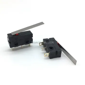 

10pcs Limited Switch 3 Pin N/O N/C 5A 250VAC Micro Switch KW12-C With Straight Lever 28MM