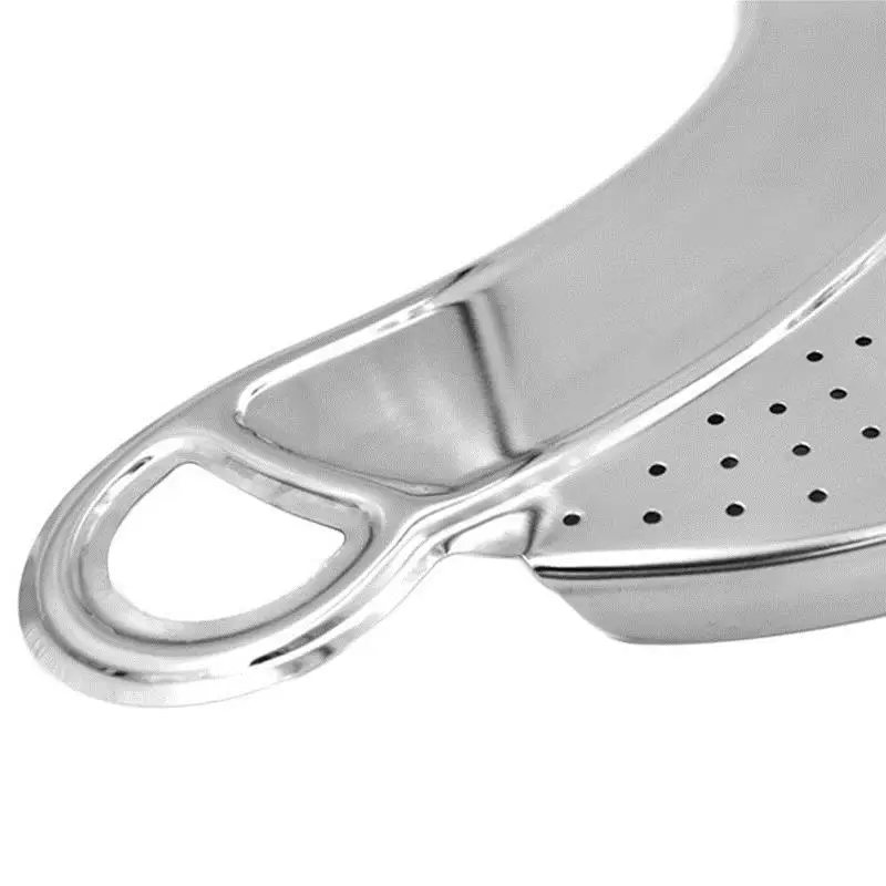 Stainless Steel Pot Strainer Drainer Handle Water Filtering Rack Rice Washing Sieve Tool Kitchen Gadgets Tools