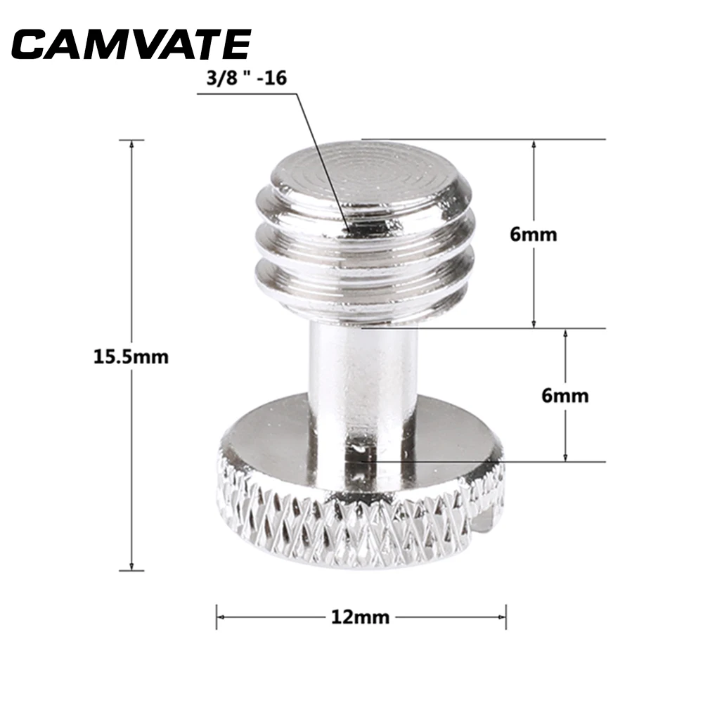 CAMVATE 3/8 &quot 16 шлицевой винт для камеры БЫСТРОРАЗЪЕМНАЯ пластина (2 шт.)