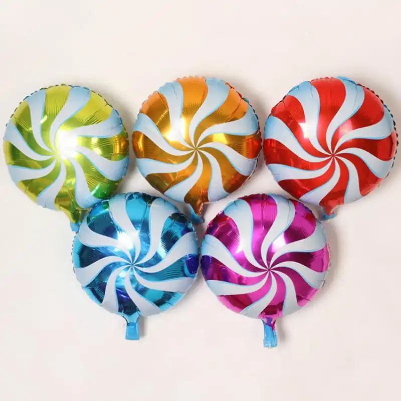 1 шт./партия, цветные шарики из фольги конфет, 18 дюймов, Круглый Леденец, Алюминиевые шарики, свадьба, день рождения, Детские события, товары д...