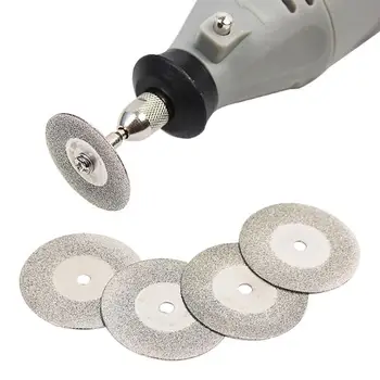 

12pcs/set 30mm Mini Diamond Saw Blade Silver Cutting Discs with 2X Connecting Shank For Dremel Drill Fit Rotary Tool