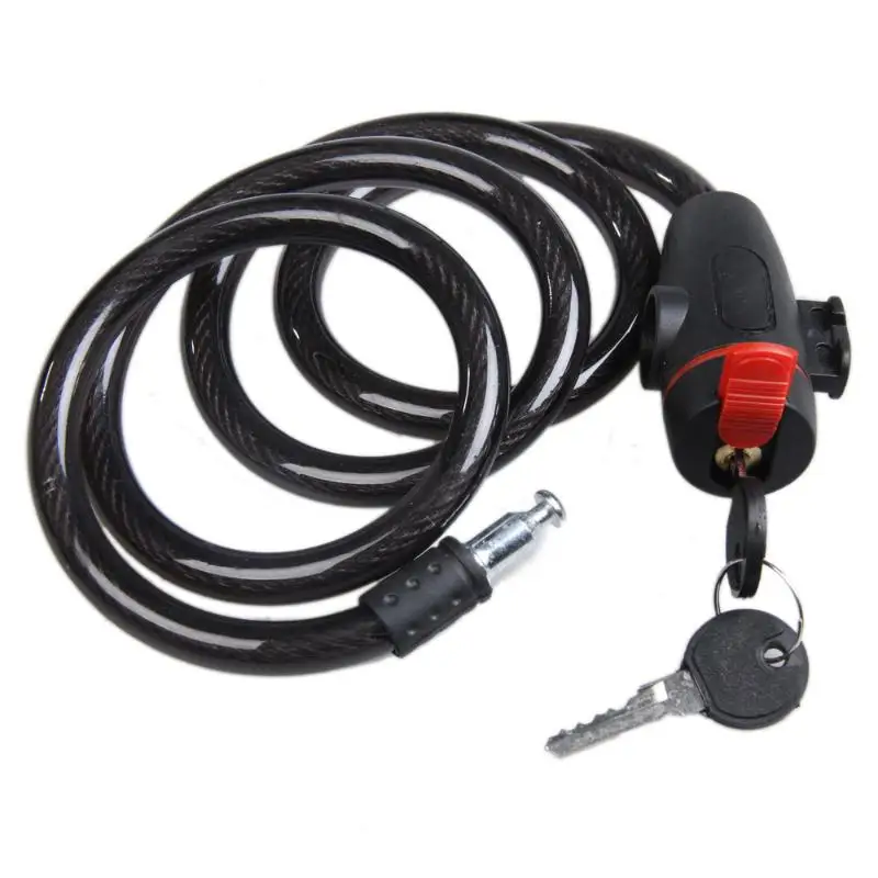 

Anti-Theft Bike Lock Stainless Steel Candado Bicicleta Safety Cable Coil with 2pcs Key Motorcycle Cycle MTB Bicycle Accessories