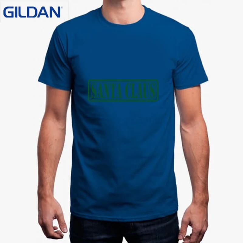 Вязанная сухая Футболка мужская La Camiseta Санта Клаус Знак брендовая Gildan футболка