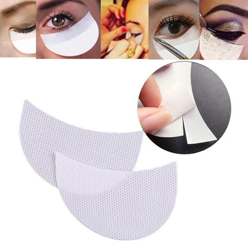 

100pcs Eyeliner Shield for Eyeshadow Shields Protector Disposable Pads Lint Free Patch False Eyelash Extension Makeup Tool