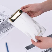 Пластиковая папка для файлов с мраморным рисунком в буфер обмена с металлическими зажимами вертикальный планшет с зажимом бумага Блокнот для письма для медсестер дети размер купюр