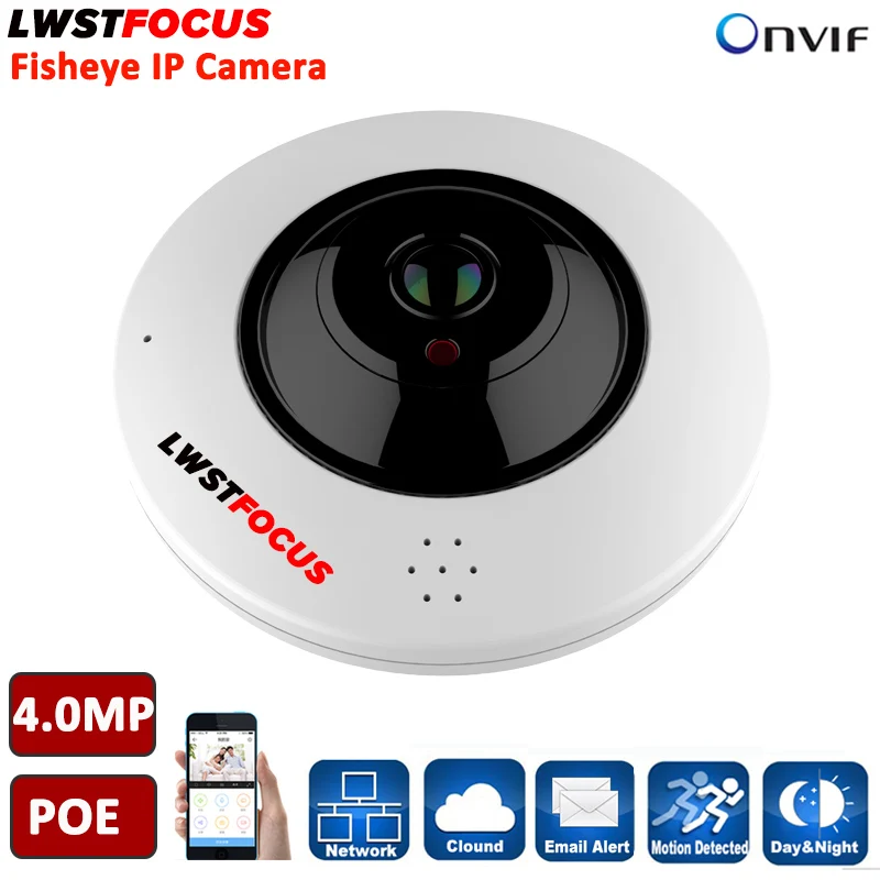 HD FishEye IP Камера Wi Fi IMX326 360 градусов Мини 4MP сетевой безопасности дома панорамный ИК